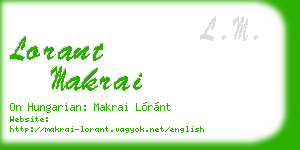 lorant makrai business card